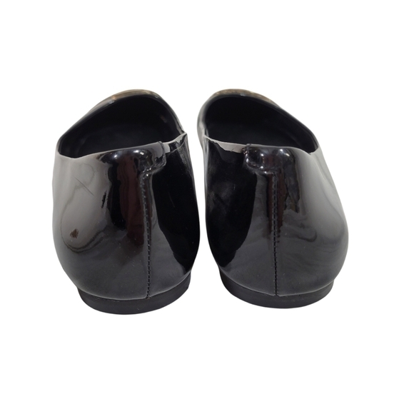 Vince Camuto "Oneda" Black Leather Gold Foiled Ballet Flats 7.5B - Picture 4 of 8